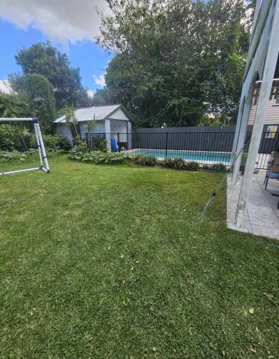 Clean backyard after rubbish removed