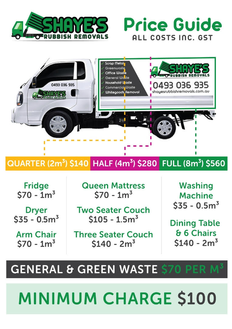 Rubbish removal prices 