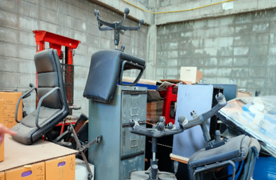 Office furniture destined for the tip
