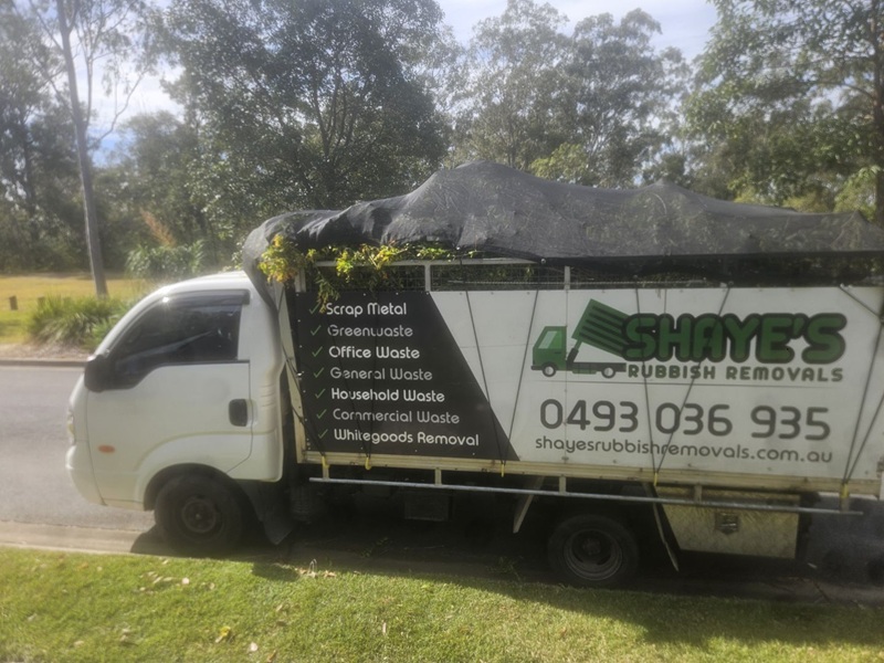 Shaye's Rubbish Removal Truck full with green waste