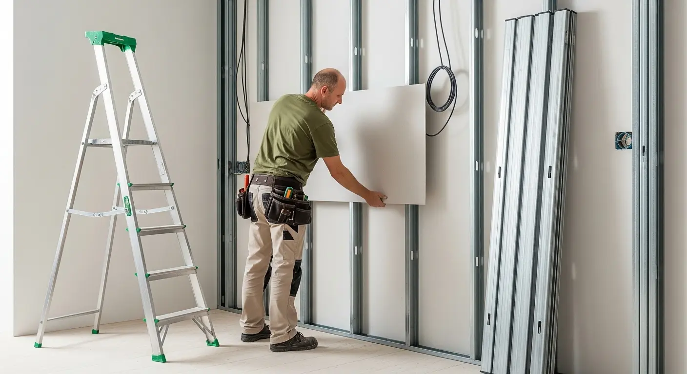 Plasterboard, Metal, and Glass
